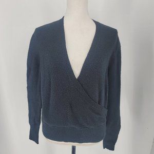 Madewell Women's Deep Blue Wrap Sweater
